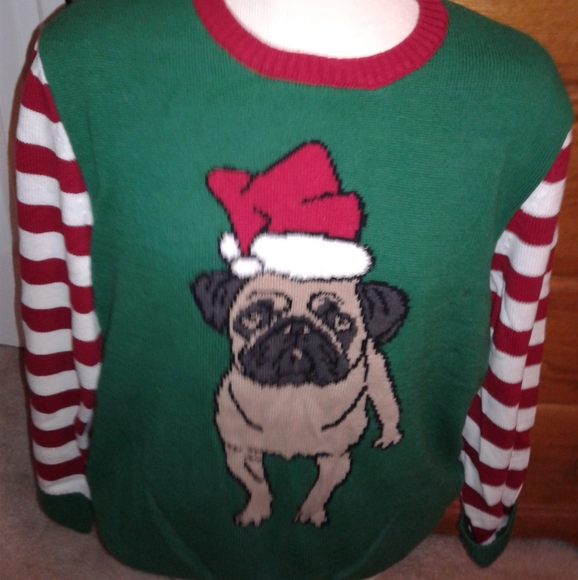 Ugly Christmas Sweater Pug Lover Alert - Picture 5 of 7